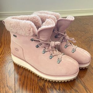 Pink platform ugg boots, never been worn!!!